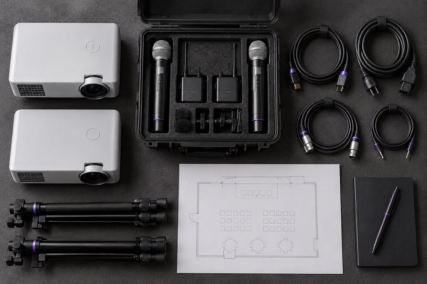 Event equipment arranged for selecting the resources behind a project quote.